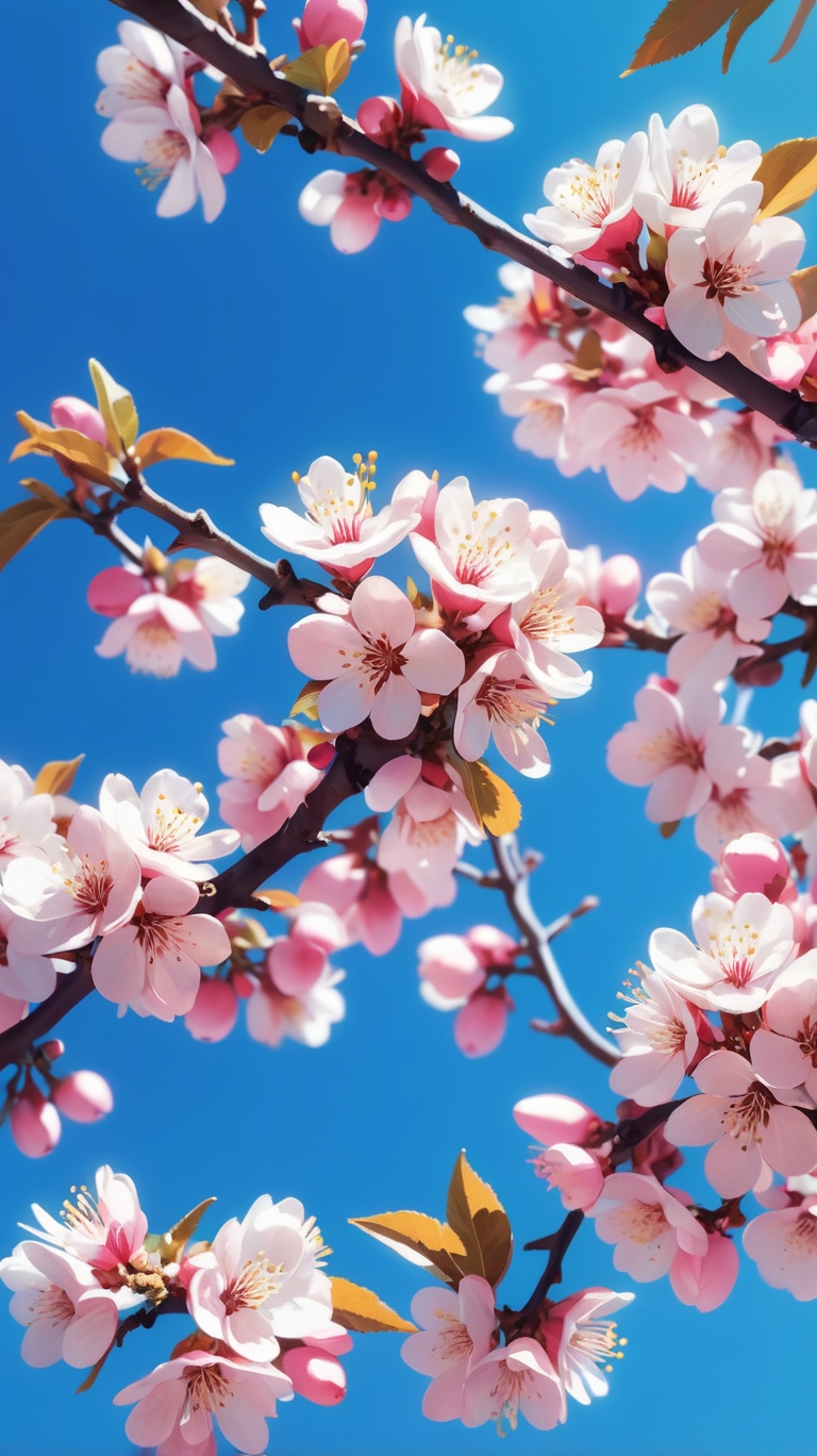 Best Sleek AI Blooming Apple Orchard Phone Photogenic Background